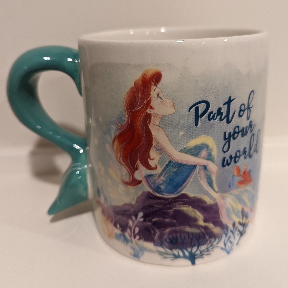 Ariel Themed Mug with Teal Handle